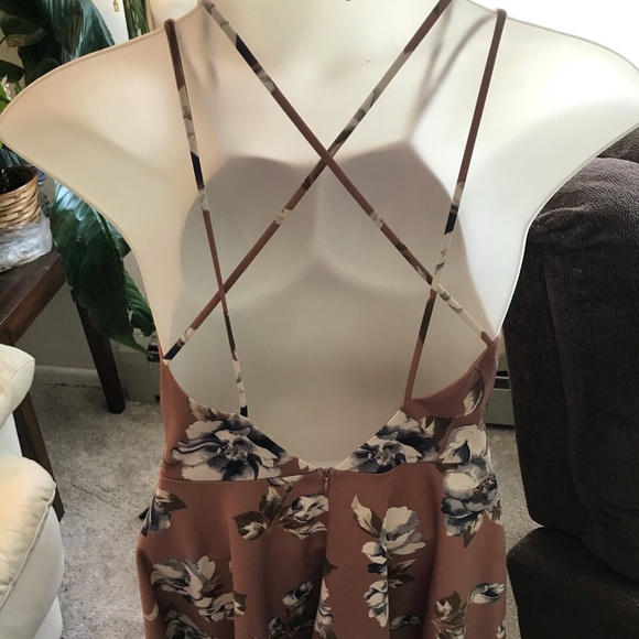 Muave Floral Skater style circle skirt dress Plus - Picture 3 of 3